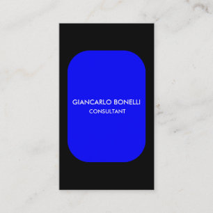 Carte De Visite Élégant bleu noir minimaliste professionnel