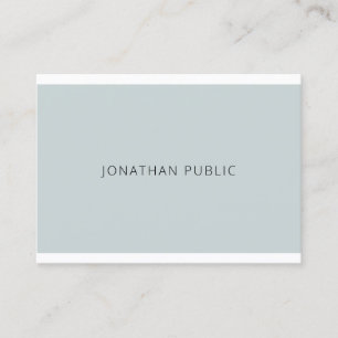 Carte De Visite Elégant bleu vert simple plaine moderne tendance