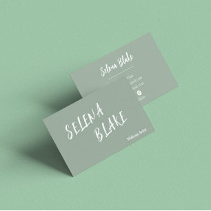 Carte De Visite Elegant Boho aquatone - tendance chic esthétique