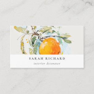 Carte De Visite Elégant Boho moderne Abstrait Sketchy Orange Garde