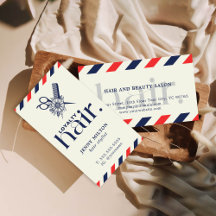 Elégant Boho Red Blue Ciseaux Hair Stylist