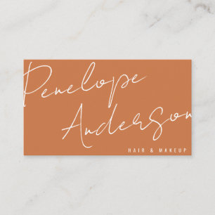 Carte De Visite Elégant Boho Terre Neutre Chic Terracotta Moderne