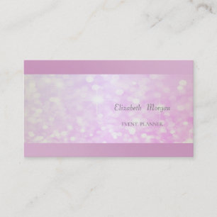 Carte De Visite Élégant Bokeh de Glitterie Professionnelle