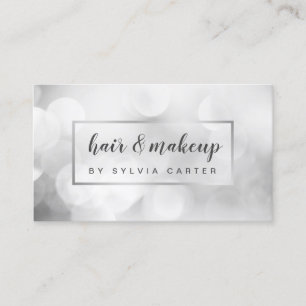 Carte De Visite Elégant Bokeh Feminine Hair Stylist Salon