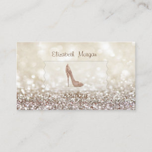 Carte De Visite Élégant, Bokeh Glittery, talons hauts