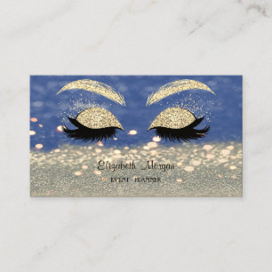 Carte De Visite Elégant Bokeh Moderne Glittery, Faux Lashes