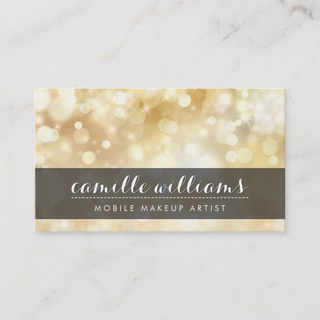 Carte De Visite ELEGANT BOKEH MOTIF de whimsic or design noir (Devant)