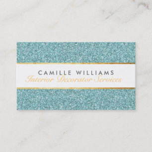 Carte De Visite ELEGANT brillant glamour feuille or parties scinti