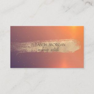 Carte De Visite Élégant brillant simple Faux Gold Brush Stroke