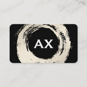 Carte De Visite Élégant brossé avec Monogramme