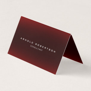 Carte De Visite Élégant Brown rouge professionnel plié