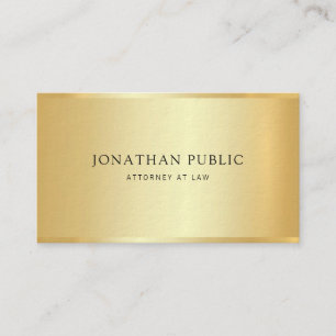 Carte De Visite Elegant Bureau de l'Avocat Modèle de la loi Gold 