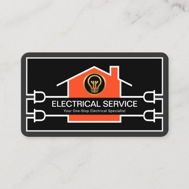 Carte De Visite Élégant Câblage de circuit électrique à domicile (Devant)