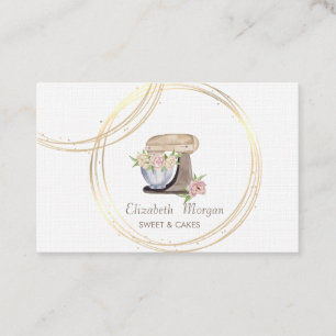 Carte De Visite Elégant Cercles professionnels Rétro Mélangeur de 