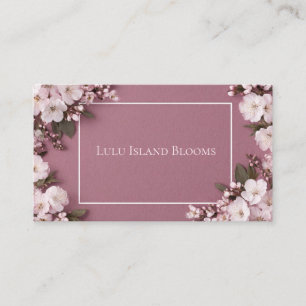 Carte De Visite Élégant cerisier en fleurs Dusty Rose