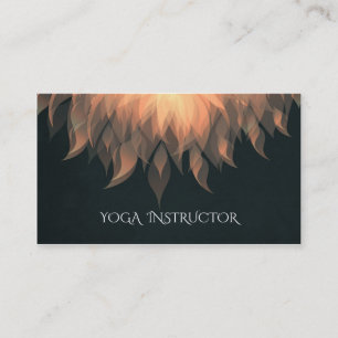 Carte De Visite Élégant Chic Cuivre Or Yoga Mandala Lotus Floral