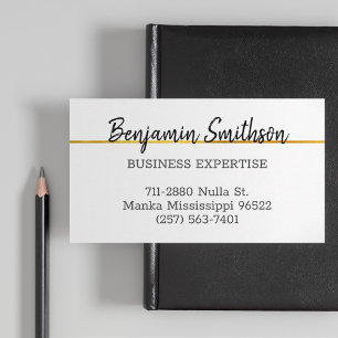 Carte De Visite Élégant Chic Moderne Faux Or Luxe Personnalisé