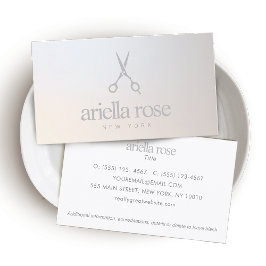 Carte De Visite Elégant ciseaux coiffeur Lumineuse Gradient