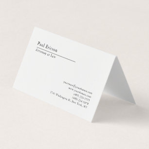 Carte De Visite Élégant Classique Simple Professionnel