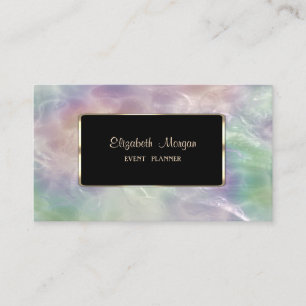 Carte De Visite Elégant coloré Iridescente Pearl Holographique