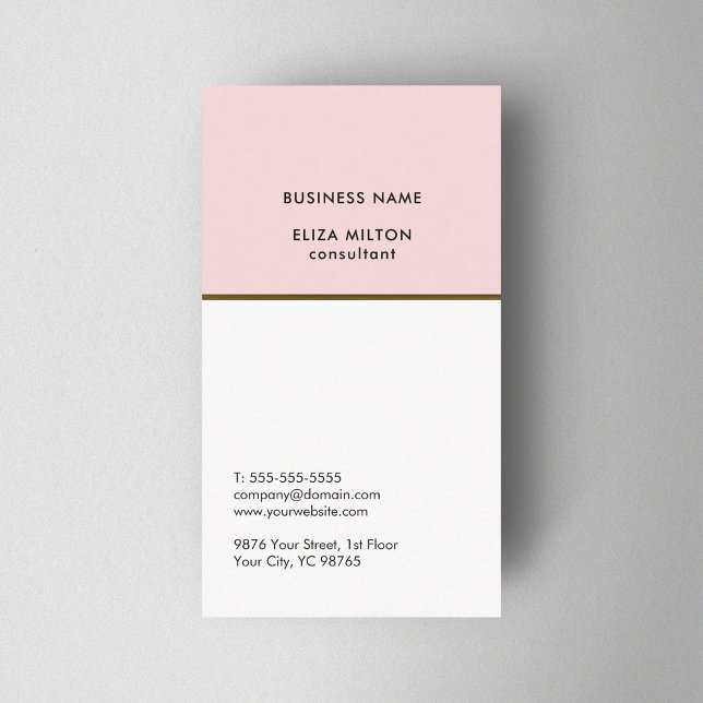 Carte De Visite Élégant consultant en ligne de cuivre rose pâle bl (Créateur téléchargé)