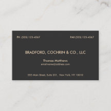 Élégant consultant professionnel Vintage Noir