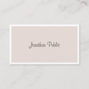 Carte De Visite Élégant Cool moderne Freehand Script élégant