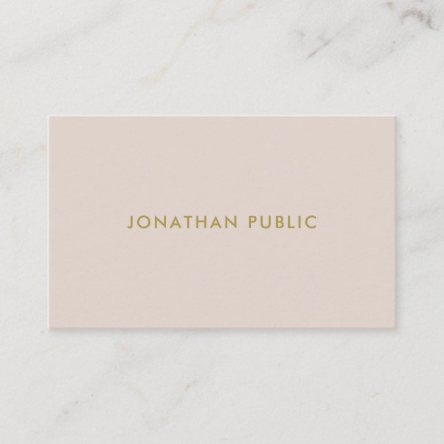 Carte De Visite Élégant couleur professionnelle chic minimaliste s (Devant)