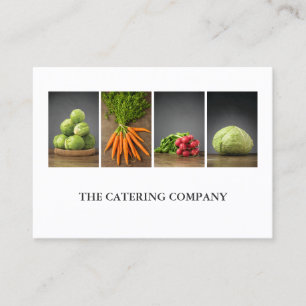 Carte De Visite Elégant Cuisine de légumes blancs