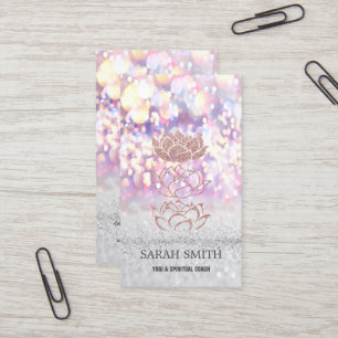 Carte De Visite Élégant Cute Elegant Bokeh Diamonds Lotus
