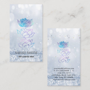 Carte De Visite Élégant Cute Elegant Bokeh holographique Lotus