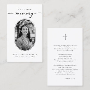 Carte De Visite Elégant Dans La Mémoire Amoureuse Photo Funeral Pr