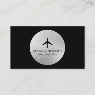Carte de visite élégant d'avion
