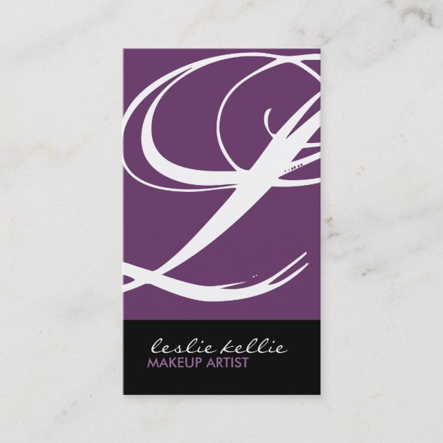 Carte de visite élégant de monogramme (Devant)