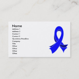 Carte de visite élégant de ruban bleu de cancer 