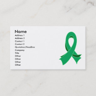 Carte de visite élégant de ruban de Cancer de fo
