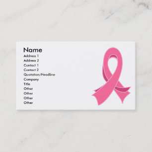 Carte de visite élégant de ruban de cancer du se