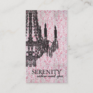 Carte de visite élégant de spa de lustre
