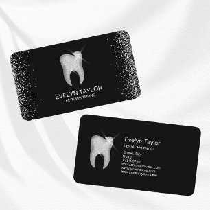 Carte De Visite Elégant Dentist Dental Clinique Dentaire Dents Bla