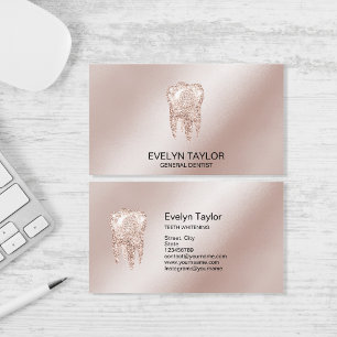 Carte De Visite Elégant Dentist Dental Clinique Dentaire Dents Bla