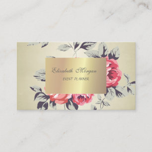 Carte De Visite Élégant Design Chic, Fleurs