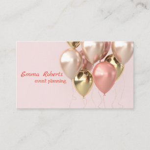 Carte De Visite Élégant design de ballons roses