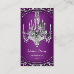 Carte De Visite Élégant Design d'intérieur de lustre en Plum Argen