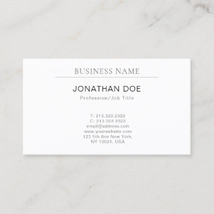 Carte De Visite Elégant design élégant tendance Plain moderne luxe