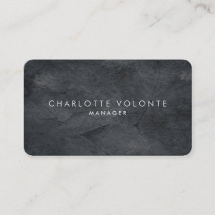 Carte De Visite Elégant Design Gris Texture Professionnelle Art