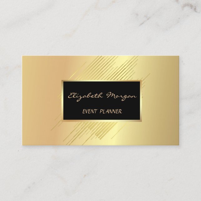 Carte De Visite Élégant Design Moderne, Faux Gold, Grandes (Devant)