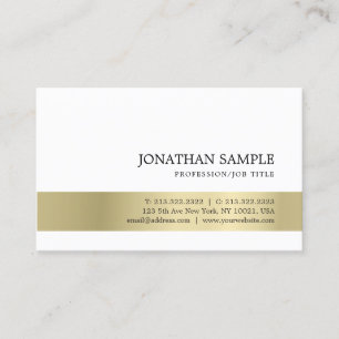 Carte De Visite Élégant design professionnel moderne look or