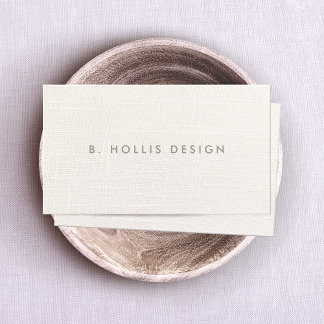 Carte De Visite Elégant Designer White Linen (image)