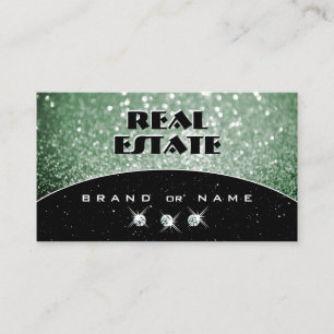 Carte De Visite Élégant Diamants de Parties scintillant à étincell