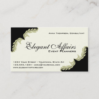 Carte de visite élégant d'organisateur